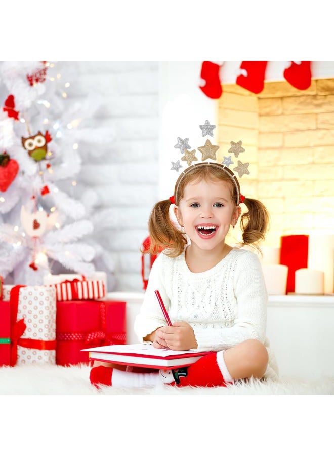 Minkissy Glitter Star Headband Star Headpiece Halloween Headband Funny Hairband Christmas Party Headwear Holiday Festival Hair Accessories for Girls Kids Women - Image 4