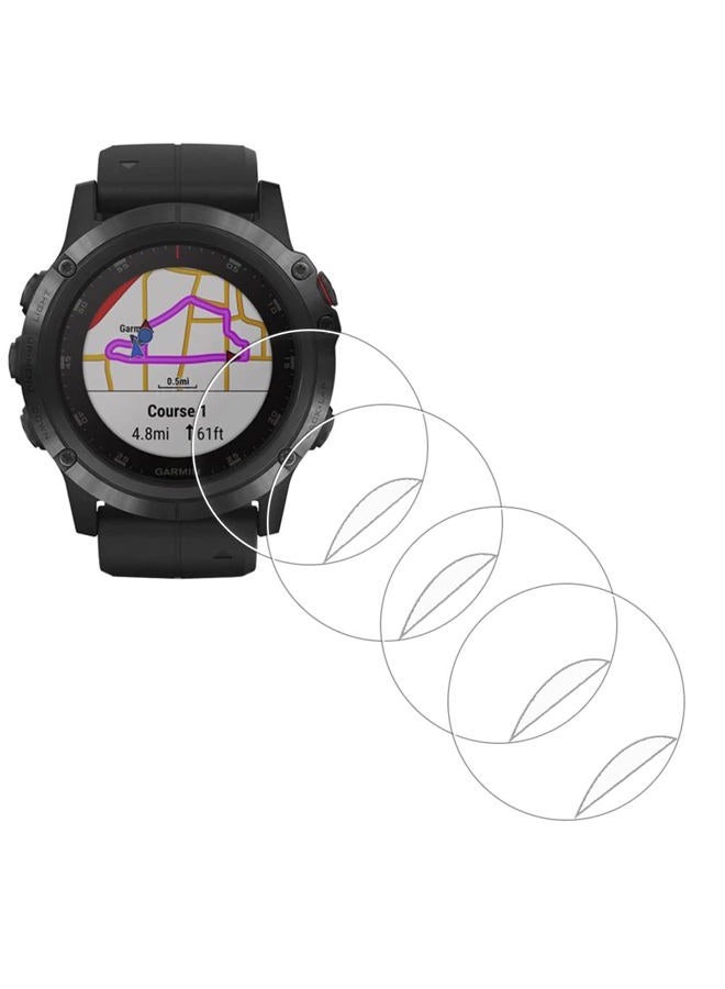 iDaPro Screen Protector for Garmin Fenix 5X Plus/fēnix 5X 51mm Smartwatch [4 Pack] PET Film Anti-Scratch Bubble-Free Easy Installation - Image 1