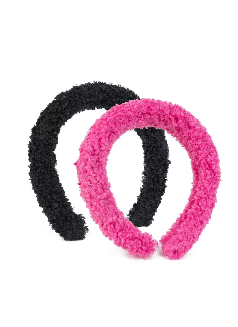Agirlvct - Headband for Washing FaceSpa Facial Headbands Soft Cute Wool Lamb Hairband for Skincare Makeup Women Girls Shower Makeup Mask Non Slip Thick Thin2 Pack - Image 1