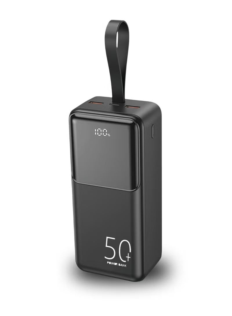 LEVINO 50000mAh Power Bank 22.5W Fast Charging Portable Charger | Dual USB & Type-C PD Output | High Capacity External Battery Pack for Smartphones, Tablets & Travel – Black - Image 1