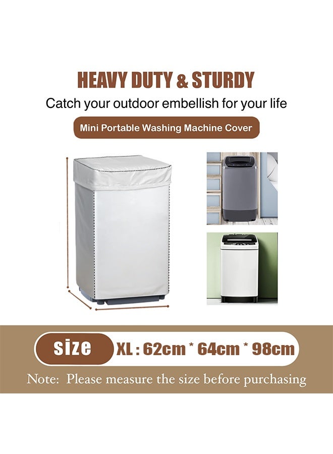 YelaJoy Washing Machine Cover, Washer/Dryer Cover for Top Load， Dustproof Waterproof Full-Automatic/Wheel Washing Machine Cover， for Indoor/Outdoor Top Load Washer Parts & Accessorie, XL - Image 4