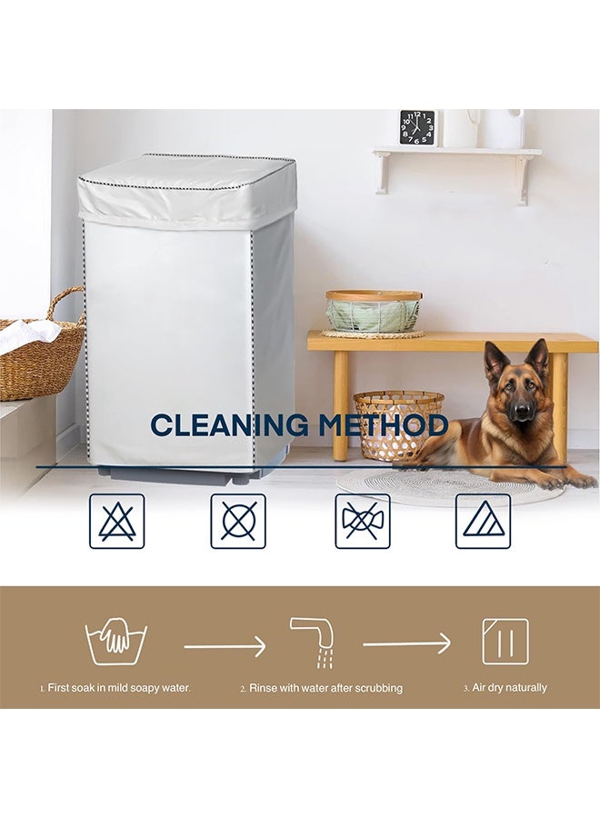 YelaJoy Washing Machine Cover, Washer/Dryer Cover for Top Load， Dustproof Waterproof Full-Automatic/Wheel Washing Machine Cover， for Indoor/Outdoor Top Load Washer Parts & Accessorie, XL - Image 2
