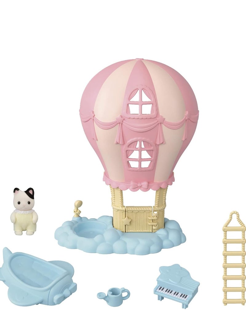 Baby Balloon Playhouse Set - Fun Playhouse with Hot Air Balloon and Baby Dolls