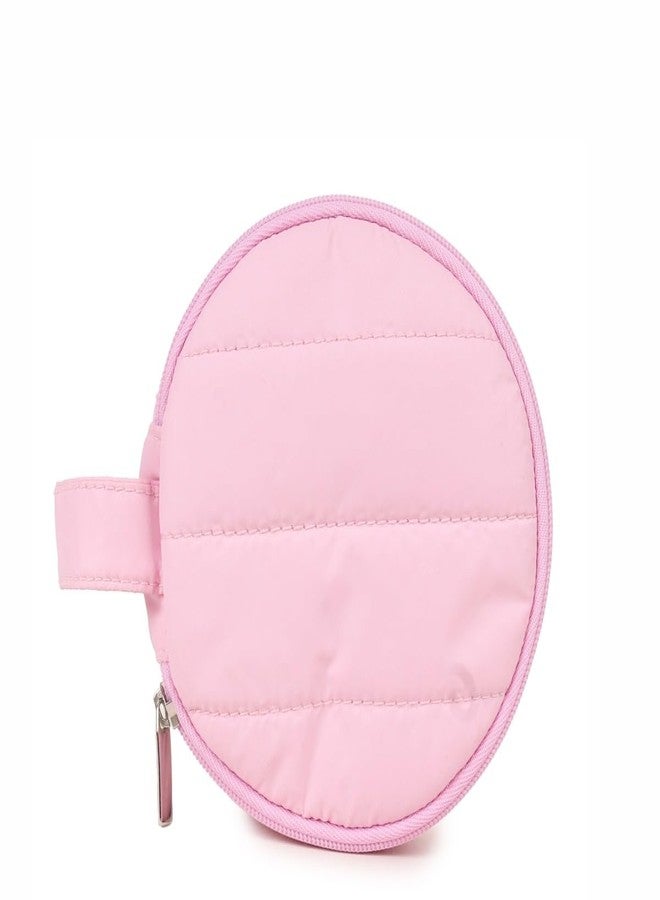 ASTRID Pink Round Pouch with Tassels and Zipper Closure - Image 1
