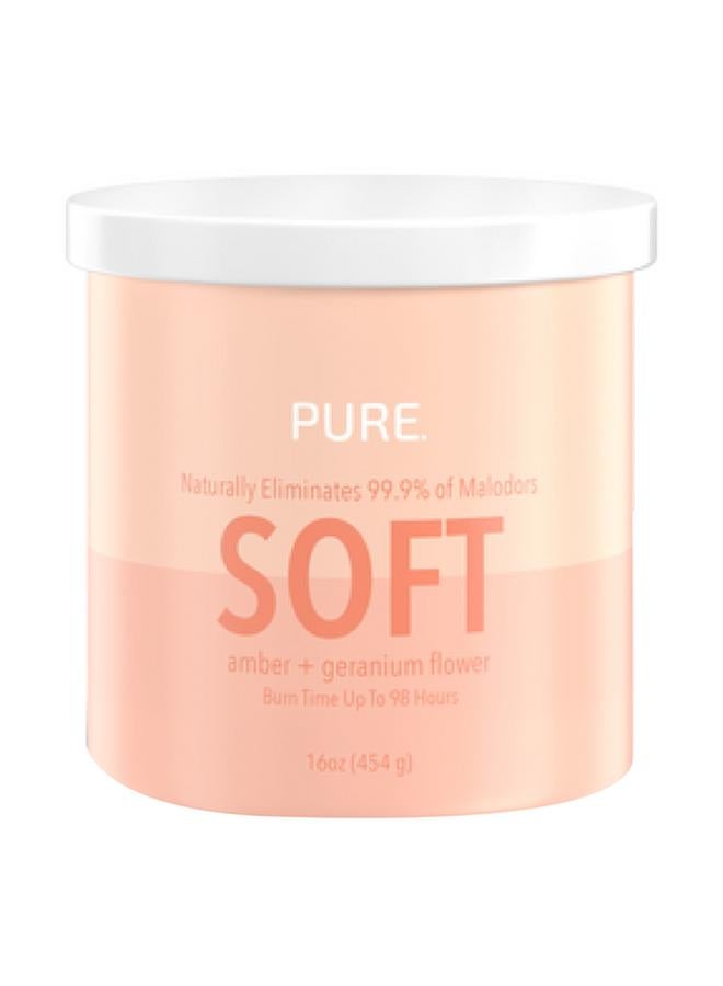 CANDLE-LITE Pure Soft Amber And Geranium Flower Scented 2-Wick Jar Candle 16Oz 46291659