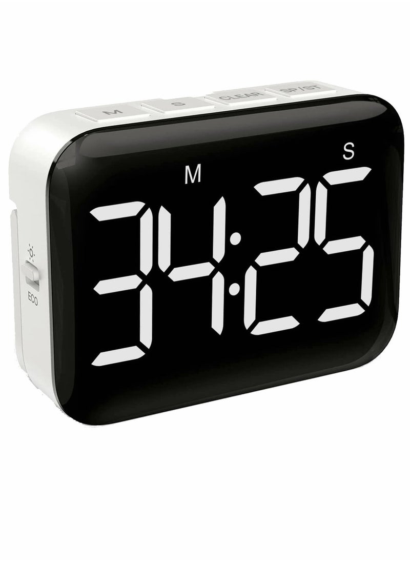 SYOSI - Magnetic LED Digital Electronic Alarm Clock with Constant Light Function 3 Level Volume Quiet Egg for Children and The Elderly Classroom Teacher Kids Chef - Image 1
