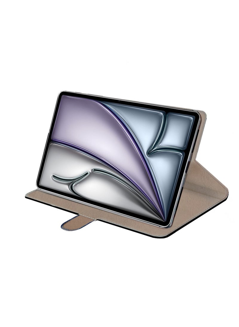 Wtech Apple iPad Air 13 5G 2025 13 inch PU Leather Magnetic Closure Flip Case Cover - Grey - Image 4