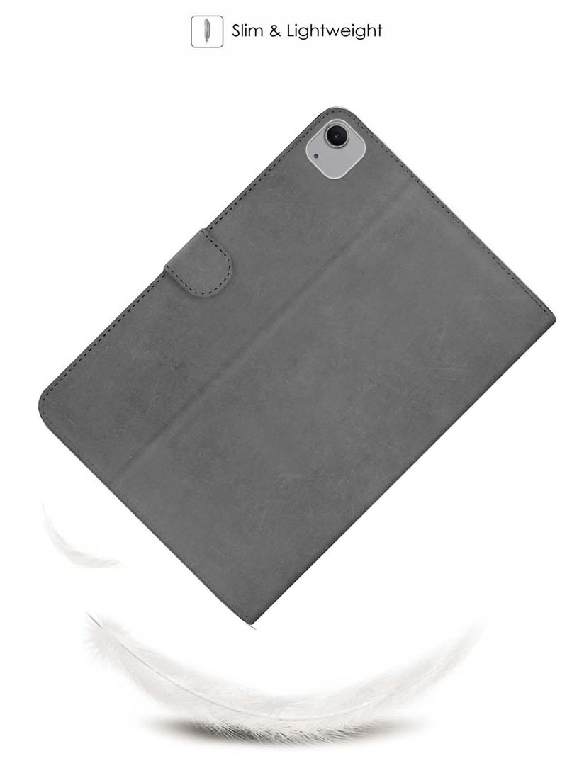 Wtech Apple iPad Air 13 5G 2025 13 inch PU Leather Magnetic Closure Flip Case Cover - Grey - Image 3