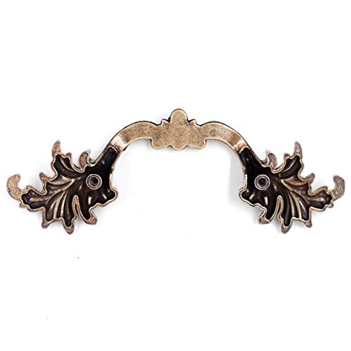 Jetland French Provincial Drawer Pulls - 6-Pack, Antique Brass, 2-1/2" Hole Centers, Vintage Shabby Chic Pulls for Dresser Nightstand Cabinet, PW1618ABR64 - Image 5