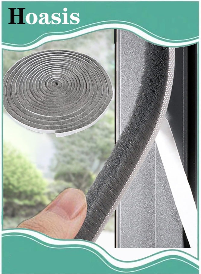 Hoasis Self-Adhesive Soundproofing Weather Stripping for Doors,  Windows Bottom Sealing StripOf Door Seam Soundproof Glass Strip Windproof, Dustproof And Cockroach Proof  (Gray)  - Image 1