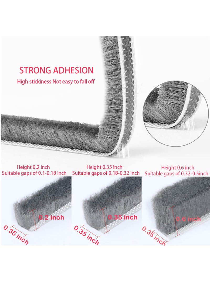 Hoasis Self-Adhesive Soundproofing Weather Stripping for Doors,  Windows Bottom Sealing StripOf Door Seam Soundproof Glass Strip Windproof, Dustproof And Cockroach Proof  (Gray)  - Image 2