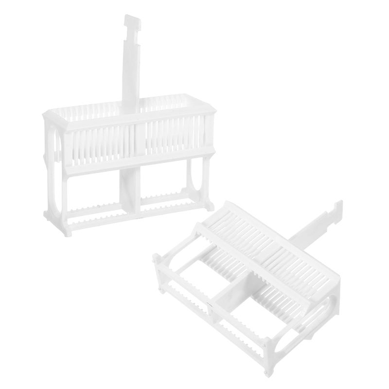 2pcs Microscope Slides Storage Stand -Slice Microscope Slide Display Holder Staining Rack For Laboratory Teaching And Use - Image 1