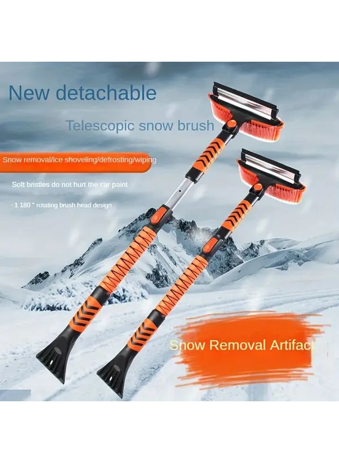 90 110cm 3 in 1 Multifunctional Winter Snow Brush and Ice Scraper with Glass Brush - Image 2