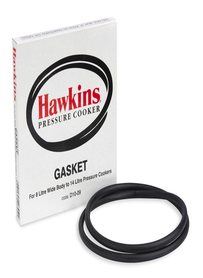 Hawkins D10-09 Pressure Cooker Gasket for 8-Liter Jumbo/10-Liter/12-Liter/14-Liter, Black