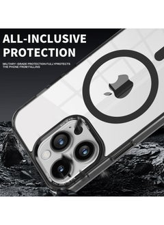 ICARLUS For Apple iPhone 15 Pro Max Case Compatible with MagSafe TPU+PC Anti-Scratch Cover - Black  - Image 2