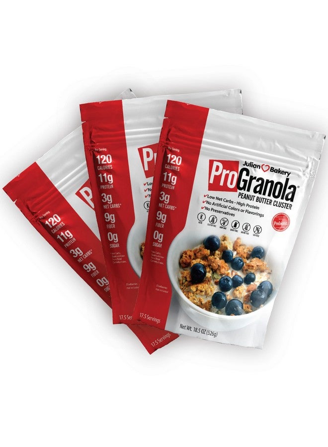 Julian Bakery® ProGranola® Cereal | Peanut Butter Cluster | 12g Protein | 2 Net Carbs | Gluten-Free | Grain-Free | 3 Pack - Image 1