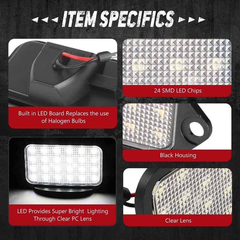 NVL-LPL-011 1 قطعة من ضوء لوحة الترخيص LED ذو الهيكل الأسود/العدسة الشفافة المتوافق مع Ford Mustang 2005-2009 - Image 3