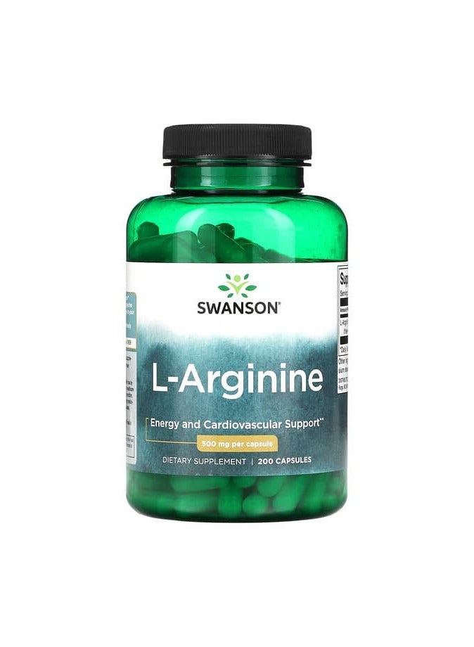 SWANSON L-Arginine , 500 mg , 200 Capsules