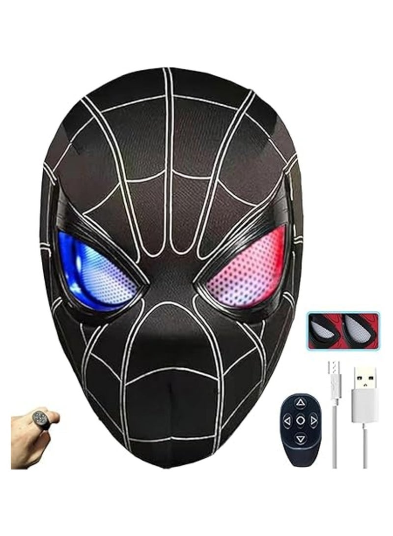 JAJEEK Spider Masks, Superhero Masks Cosplay Costumes Mask, Black Spider Hero Mask, Superhero Cosplay Dress Up Masks for Age 6+ Years Old - Image 1