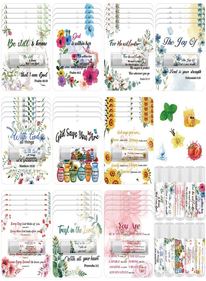 Sacubee 30 Pack Christian Gifts Bulk for Women Men Religious Lip Balms Bulk Church Party Favors Christmas Party Gifts Stocking Stuffers Bible Verse Study Supplies for Employee Staff Coworkers - Image 1