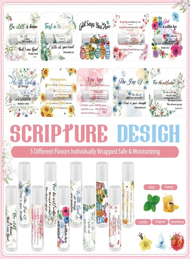 Sacubee 30 Pack Christian Gifts Bulk for Women Men Religious Lip Balms Bulk Church Party Favors Christmas Party Gifts Stocking Stuffers Bible Verse Study Supplies for Employee Staff Coworkers - Image 3