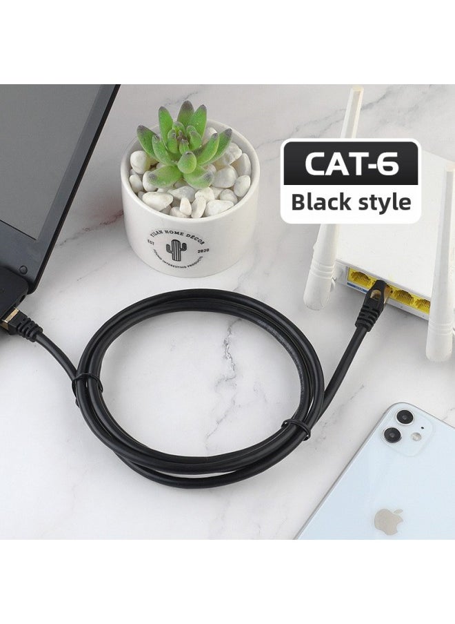 Generic Super Six Network Cable Cat6 Gigabit Finished Computer Network Cable Jumper Router Connection Twisted Pair Wholesale-Color:Black-Line Length:5 M  - Image 1