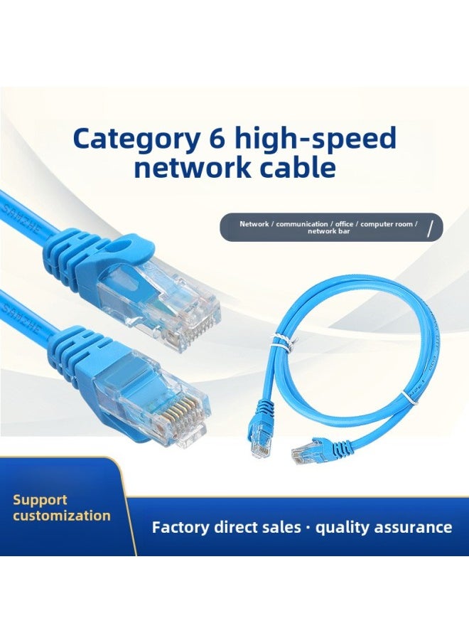 Generic Super Six Network Cable Cat6 Gigabit Finished Computer Network Cable Jumper Router Connection Twisted Pair Wholesale-Color:Black-Line Length:5 M  - Image 5