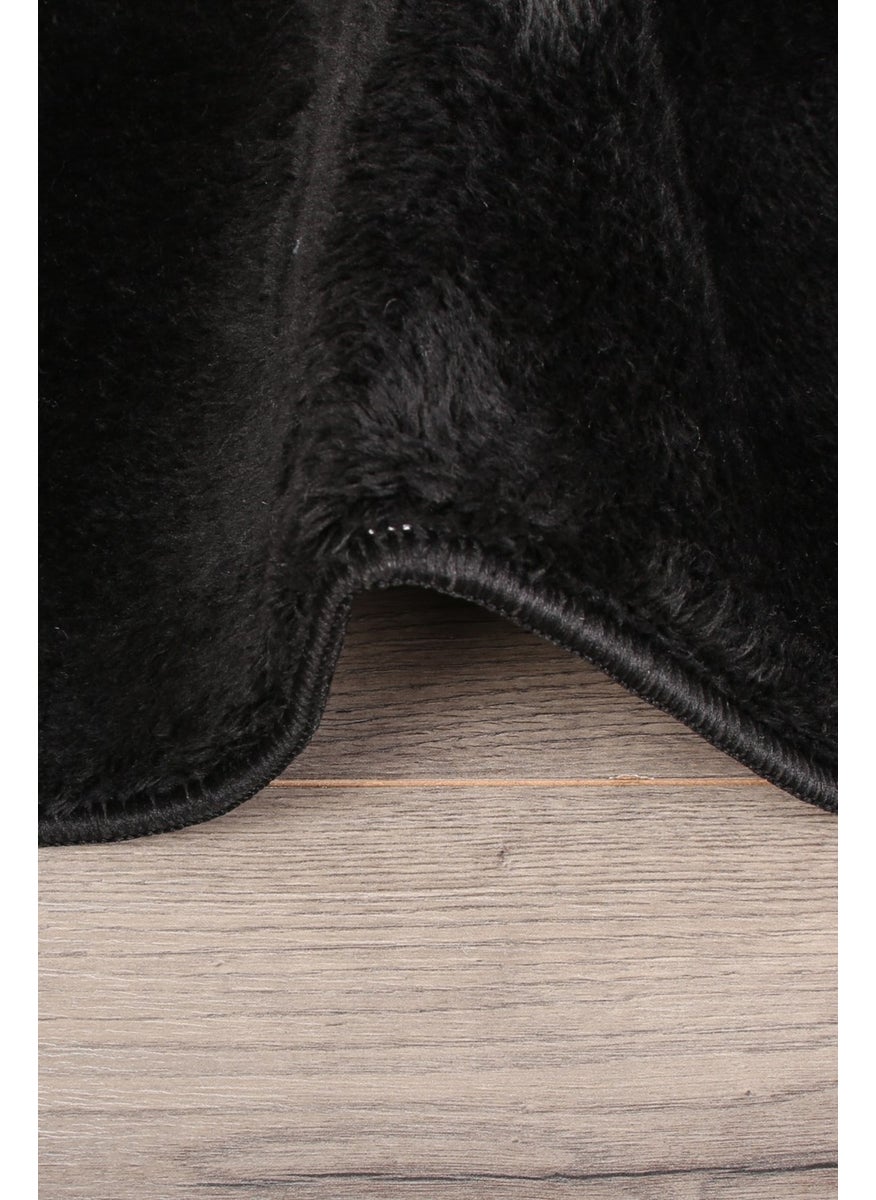 Bonny Home Relax Black 80X150 + 50X80 cm Large Size 2-Piece Bathroom Carpet Mat Set Non-Slip Toilet Seat Set  - Image 3