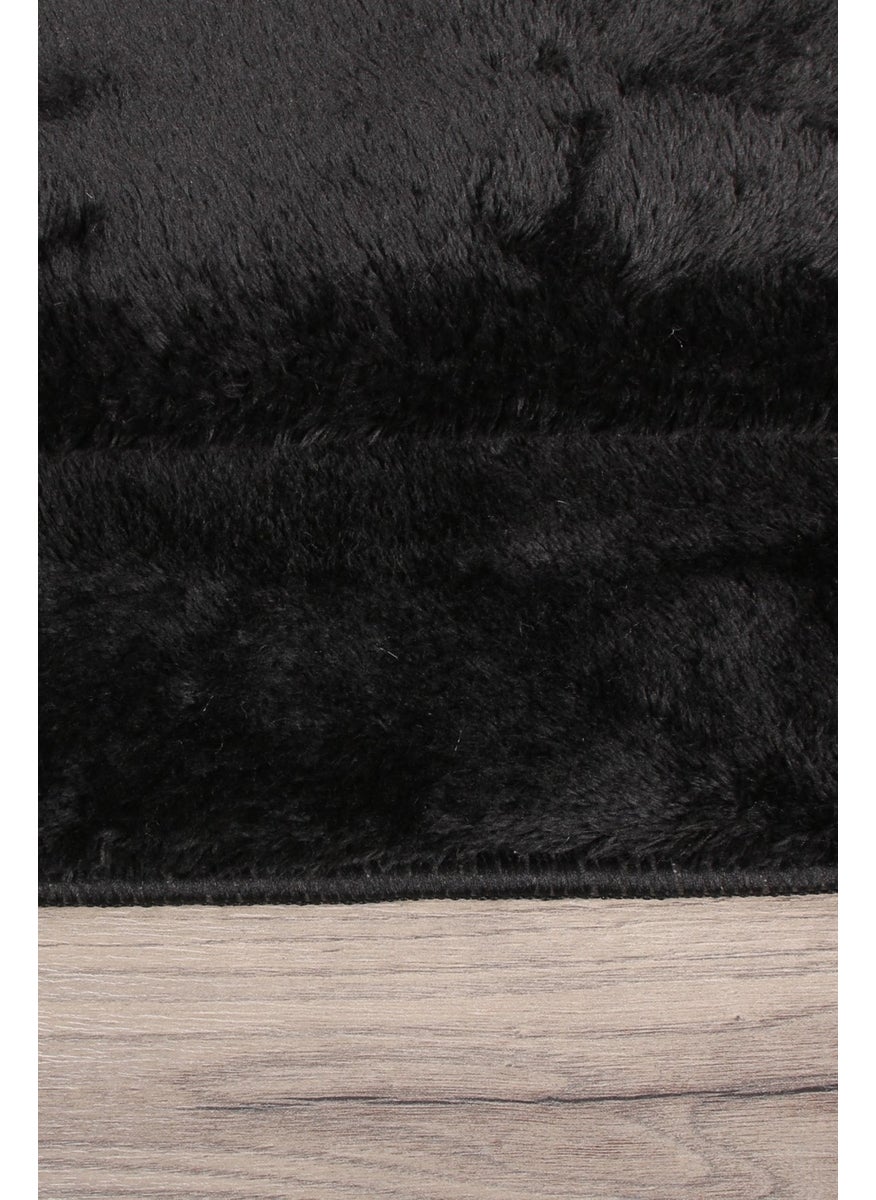 Bonny Home Relax Black 80X150 + 50X80 cm Large Size 2-Piece Bathroom Carpet Mat Set Non-Slip Toilet Seat Set  - Image 4