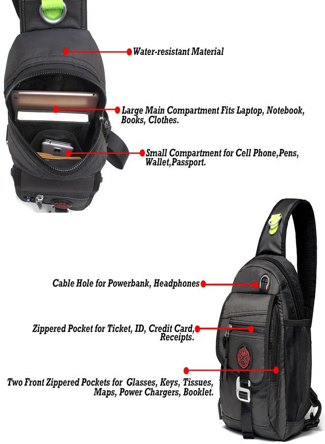 NICGID Sling Bag Chest Shoulder Backpack Crossbody Bags for Tablet Laptop Outdoor Hiking Men Women - Image 4