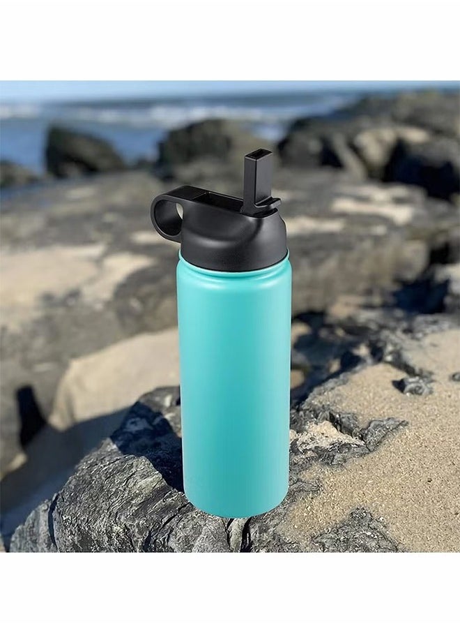 HY Lid Suitable For Hydro Flask,Straw Cap Wide-Mouth Water Bottle 18 32 40 Ounces (About 1.18 Liters) Wide Mouth, Straw Top Cap Replacement Cap (With 2 Straws And 1 Brush)  - Image 4