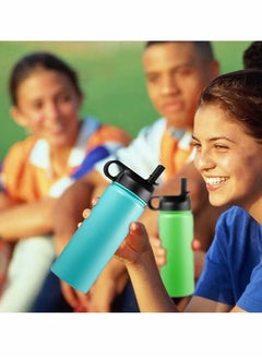 HY Lid Suitable For Hydro Flask,Straw Cap Wide-Mouth Water Bottle 18 32 40 Ounces (About 1.18 Liters) Wide Mouth, Straw Top Cap Replacement Cap (With 2 Straws And 1 Brush)  - Image 2