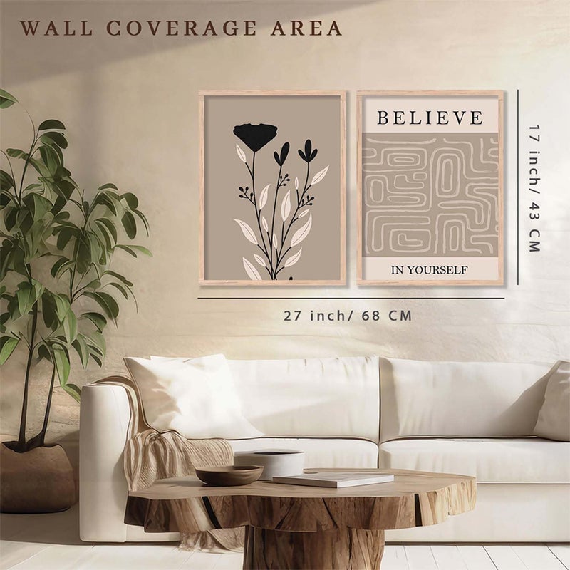 kotart Boho Theme Digital Painting for Wall Decoration Wall Art Prints for Living Room Bedroom Office Room Decor set of 2 13x17 inch G - Image 2
