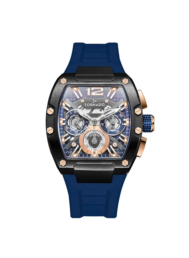 TORNADO Tornado T23105-BSNNK Men Multi Function Display Watch & Silicone Strap Blue