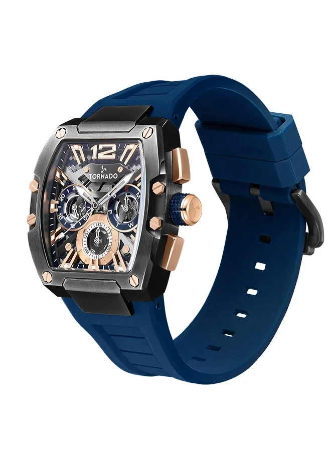 TORNADO Tornado T23105-BSNNK Men Multi Function Display Watch & Silicone Strap Blue