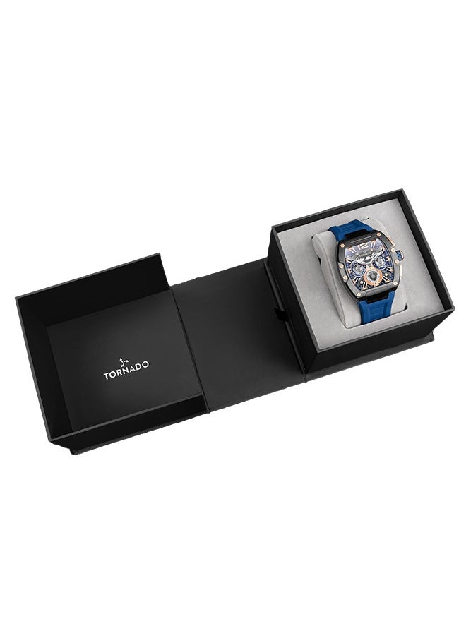 TORNADO Tornado T23105-BSNNK Men Multi Function Display Watch & Silicone Strap Blue  - Image 4