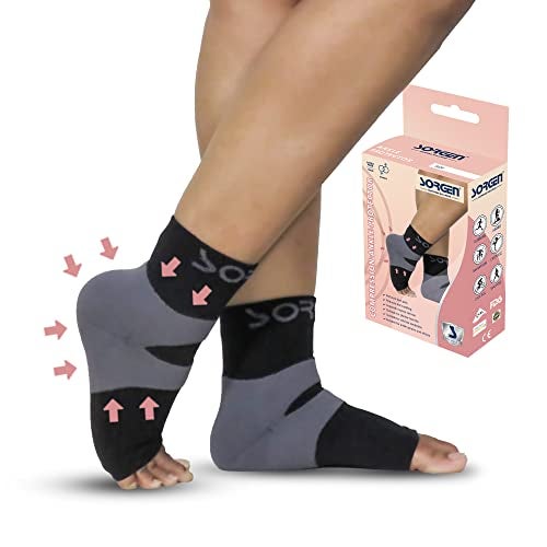 Sorgen Nylon Premium Ankle Protector Sleeve For Plantar Fasciitis Pain Relief And Compression Support|For Heel Pain And Ankle Support|Foot Compression Sleeve 1 Pair (Xl) - Image 1