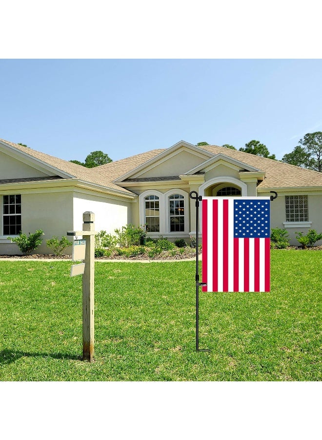 Generic Hoosun Garden Flag Stand, Premium Garden Flag Pole Holder Metal Powder-Coated Weather-Proof Paint With One Tiger Anti-Wind Clip And Two Anti-Wind Spring Stoppers Without Flag  - Image 4