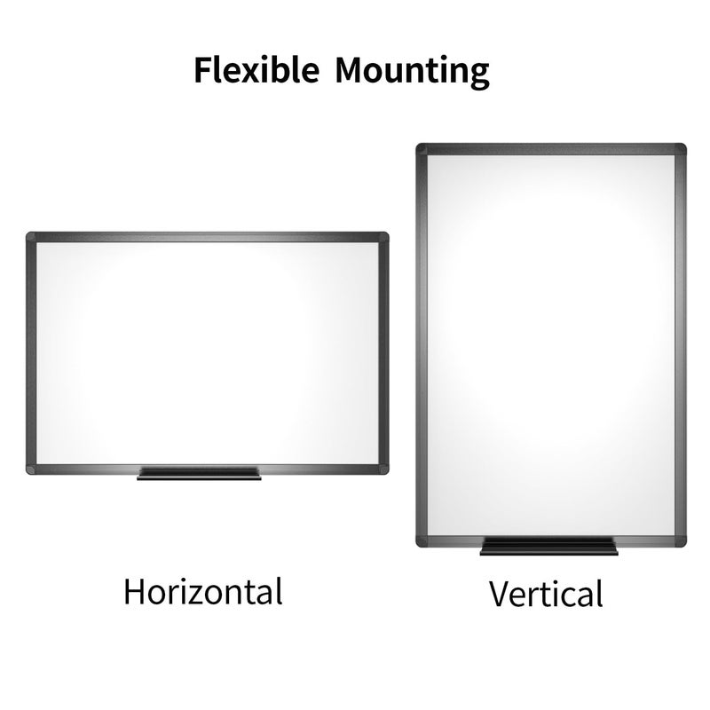VIZ-PRO Magnetic Dry Erase White Board, 36 X 24 Inches, Black Aluminium Frame - Image 2