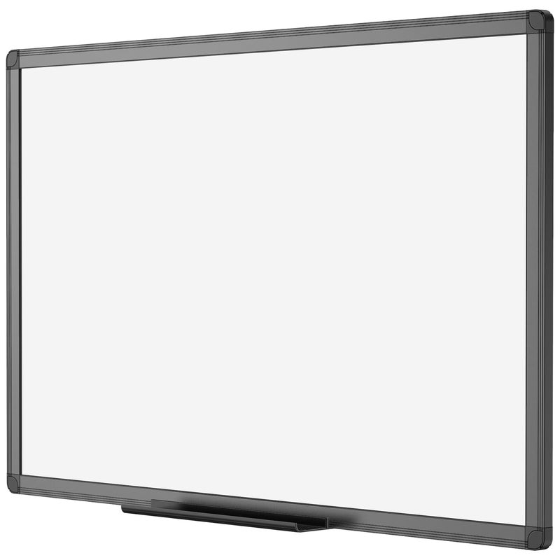 VIZ-PRO Magnetic Dry Erase White Board, 36 X 24 Inches, Black Aluminium Frame - Image 1