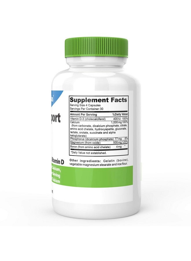DrFormulas Bone Support 100% DV 1000mg Calcium Supplement Carbonate, Citrate, Gluconate, (not d-glucarate) Chloride with Vitamin D, Magnesium and Boron - 30 Day Supply - Image 2