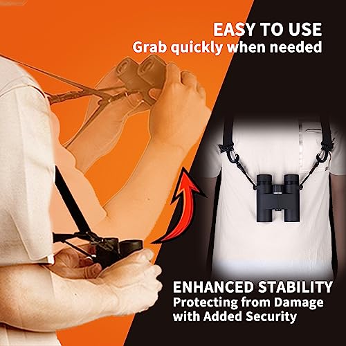 OUFABE Binocular Harness Strap, X-shaped Adjustable and Deluxe Bino Chest Straps for Hunting, Fits for Carrying Binocular, Cameras, Rangefinders and More - Image 4