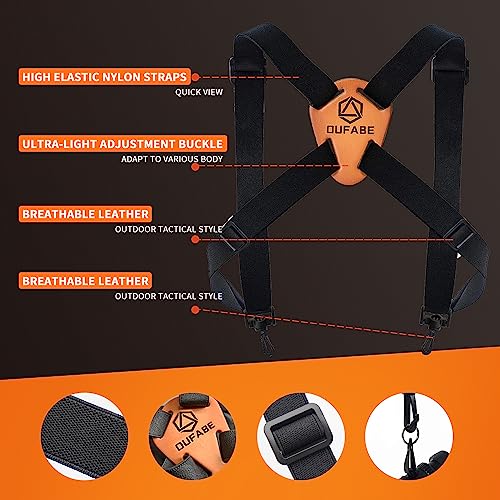 OUFABE Binocular Harness Strap, X-shaped Adjustable and Deluxe Bino Chest Straps for Hunting, Fits for Carrying Binocular, Cameras, Rangefinders and More - Image 5