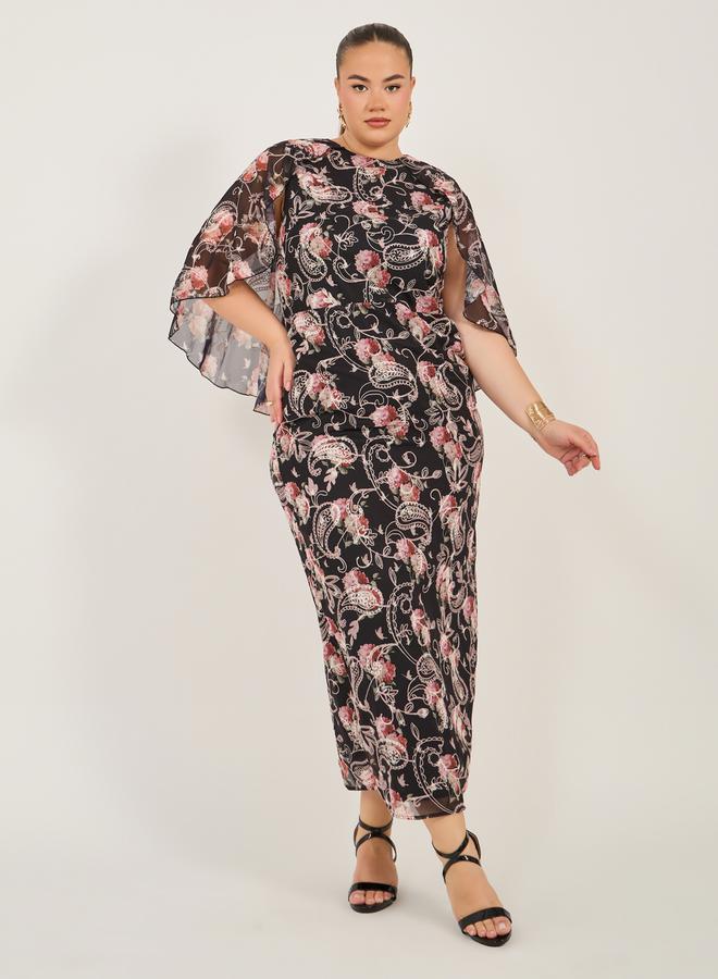 ستايلي فستان شيفون مطبوع بالزهور - Image 1