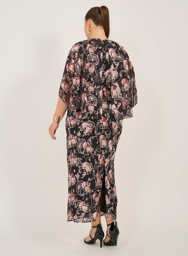 ستايلي فستان شيفون مطبوع بالزهور - Image 5