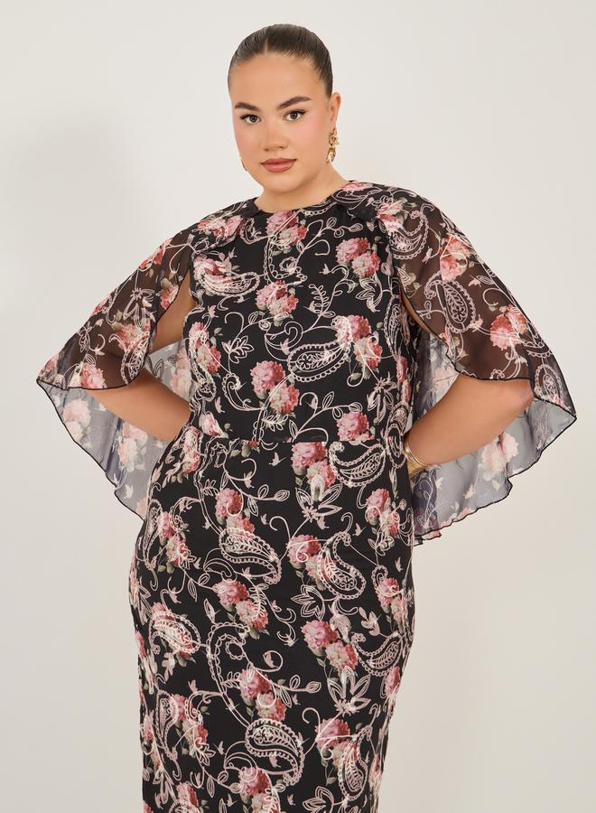 ستايلي فستان شيفون مطبوع بالزهور - Image 3