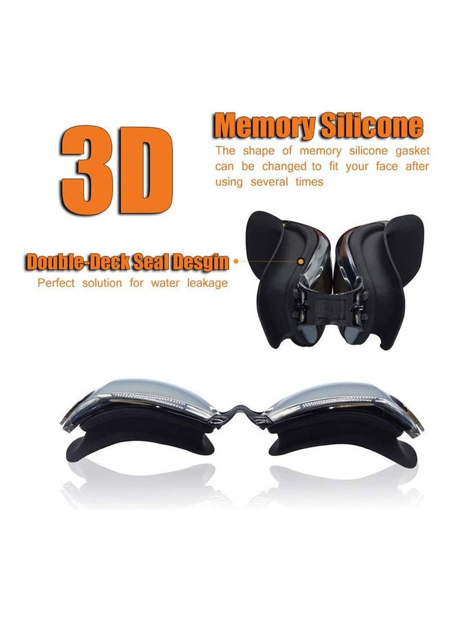 يو-هومي طقم مكون من نظارة واقية للسباحة مع غطاء للرأس 23x11x7سم - Image 4