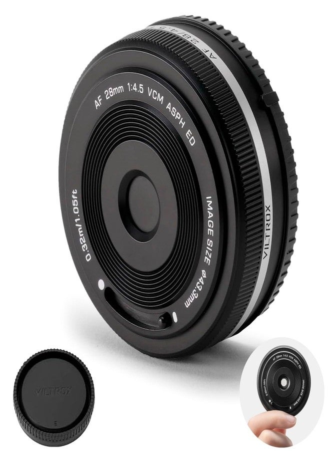 VILTROX 28mm F4.5 FE Pancake Full Frame Auto Focus Wide Angle Prime Lens For Sony E-Mount Cameras A7II A7SIII A7II A7RIII A7IV A7RIV A9 A1 FX3 A7RV ZVE1 A7CR A7CII A93 A6700 A6600 ZV-EV 10 FX3 0 - Image 1