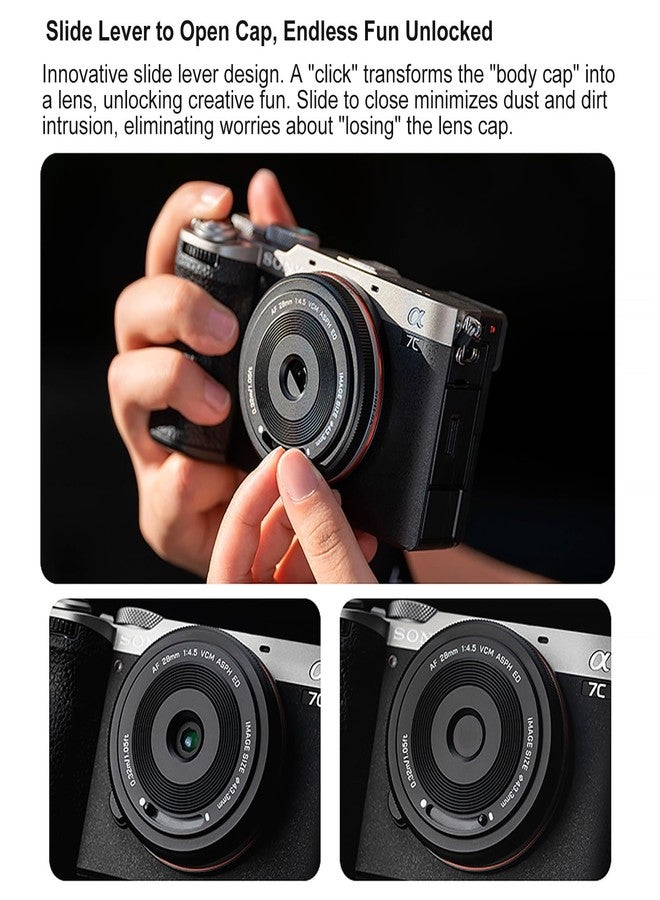 VILTROX 28mm F4.5 FE Pancake Full Frame Auto Focus Wide Angle Prime Lens For Sony E-Mount Cameras A7II A7SIII A7II A7RIII A7IV A7RIV A9 A1 FX3 A7RV ZVE1 A7CR A7CII A93 A6700 A6600 ZV-EV 10 FX3 0 - Image 5