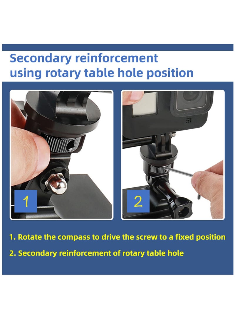 كابتن تيك 2PC Adjustable Camera Tripod Mount for GoPro and Action Cameras with 360 Degree Rotation and 1/4-20 Screw - Image 2